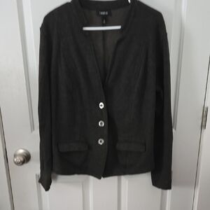 Torrid Dark Gray Blazer with Silver Buttons